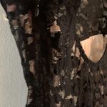 Donna Mizani NWT Form Fitting Dress Size Large Black Lace Overlay Photo 3