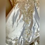 Vintage Mermaid Beaded Ling Sleeve Sheer Wedding Dress Size 10 Fringe White Photo 5