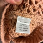 Pink Lily  Crochet Knit Sweater Orange Long Sleeve Open Weave Size L Photo 4