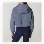 Sweaty Betty NEW Blue Sandwash Quilted Athletic Hoodie Jacket Sz XXL $164 Photo 1