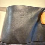 Vince Camuto Faux Leather Metallic Flared Leg Pull On Pants Black Size Large Photo 4