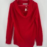 Trina Turk Sweater Size Medium Wool Blend NWT Red Cowl Neck Long Sleeve Winter Photo 11