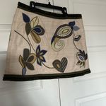 Veronica Beard Inga Embroidered Raw Silk Beaded Mini Skirt -NWT Size 12 Photo 3