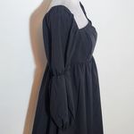Exlura Black Mini Dress Size Small Black Smocked Dress Photo 2