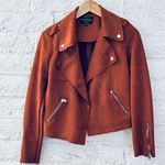 Haute Monde Women's  Size S Casual Faux Suede Moto Jacket Photo 6