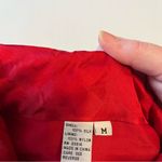 FUDA International Women SZ Medium Red Silk Bomber Jacket Vintage Mob Wife *FLAW Photo 4