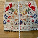 Altar'd State Altar’d State Embroidered Tan Bird Mini Skirt Size Small Photo 9