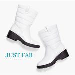 JustFab NIB Just Fab Boots Women's Bright White Aubrey Pull On Snow Boots, Size:10 Photo 1
