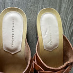 Loeffler Randall  Merrill Braided Cognac‎ Leather Mid Heel Clogs Photo 6