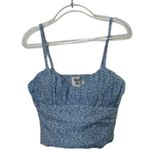 Princess Polly  Tiarnie Top Blue Floral Print Size 2 Photo 1