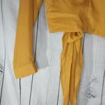 Pretty Little Thing  Mustard Yellow Wrap Blouse Photo 7