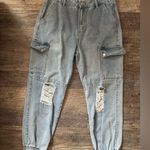 Forever 21 High Waisted Cargo Jeans Photo 0