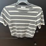 Vestique Grey and white striped  tee Photo 0