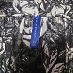 Falls Creek 2X Black Floral Print Sheer Pleated Tie Neck Long Sleeve Tunic Top Photo 4