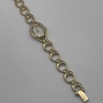 Working Colibri Diamond Gold Tone Women’s Wrist Watch MOP Mother Of Pearl Face Photo 0