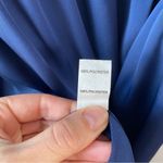 Ramy Brook  Clover Buckle Detail Fit & Flare Mini Dress Blue L Photo 5