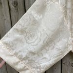 Erika Vintage  Taylor Ivory Cream Floral Long Robe 90s 1990s Photo 3