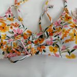 Jessica Simpson  Pink Floral Ruched V Neck Sunset Dreaming‎ Swimsuit Top S NWT Photo 5