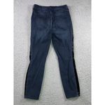 Good American Jeans Women 12/31 Good Waist Crop Velvet Side Stripe Stretch Photo 1