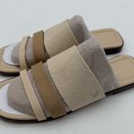 Vivaia Doris Square Toe Slide Sandal Old Money Knit Comfort Soft Tan 8 Photo 0