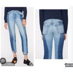 frame denim Frame Jeans Womens 24 Blue Nouveau Le Mix Two Tone Raw Hem Denim Ankle Skinny Photo 1
