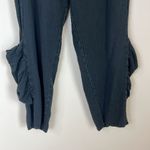 Oh My Gauze Guchi Pants Crop Womens sz 2 L/XL Black Pocket Boho Beach Coastal Size L Photo 2