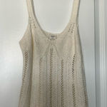 Abercrombie & Fitch NWT Abercrombie Crochet Cream Knit Tank Top Medium White Cream Photo 0