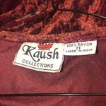 Vintage Kaush Collections Crushed Velvet wrap high low top size medium Red Photo 11