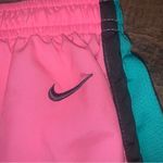 Nike  “Just Do It” Windbreaker Pink/Green/Black Shorts Women’s Size Large Photo 4