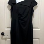 Tahari  Arthur S. Levine Black Cap Sleeves Seam Ascent Sheath Dress Photo 0