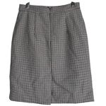 H&M Pencil Skirt Womens 4 Tan High Rise Houndstooth Light Academia Old Money Photo 1
