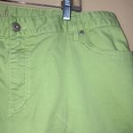 J.Jill Women’s Authentic Fit Stretch Bright Green Crop Pants Photo 4