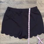 Black Dressy Shorts with Scalloped Hem Size M Photo 3