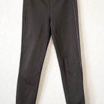 Vince Black Leather Piped Ponte Legging Pants Size Medium Photo 0