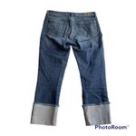 Kut From The Kloth Fray Cuff Cropped Jean Dark Blue Size 4 Catherine Boyfriend Photo 6