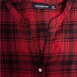 Calvin Klein Jeans Red and Black Plaid Skirt Size XL Photo 1