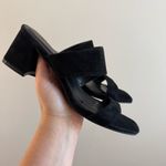 Jason Wu  Jammie Black Suede Double Strap Block Heeled Sandals Size 7.5 Photo 1