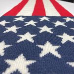 American Flag Winter Scarf 60"x 50" Excellent Condition Red Photo 3