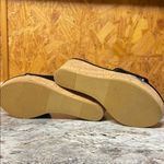 Coach  Judith Black Patent Leather Cork Wedge Sandals Photo 7