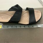 Crocs  Black and Cream Minimalist Sandals 6 M perfect shape Photo 7