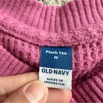 Old Navy  Women’s Longsleeve Cozy Waffle Henley T-Shirt Top in Lotus Flower M Photo 8