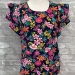 J.Crew Floral Ruffle Sleeve Top - Multicolor Photo 0