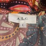 ALC Frank A.L.C. Carey Cotton Mini Dress Floral Colorful Designer Size 8 Orange Brown Photo 6