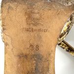 Manolo Blahnik  Snakeskin Peep Toe D'Orsay Pumps Size 38 Photo 9