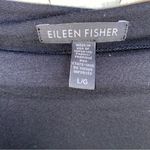 Eileen Fisher Black Jersey Knit Bateau Neck Long Sleeve Dress Photo 5