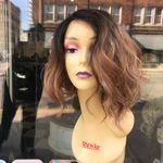 Bob Wig short sidePart earth tones blonde brown Size 10 Photo 4