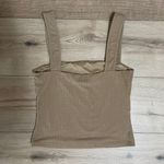 Lovers + Friends Sol Top Small Taupe Ribbed Lined Photo 1