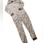 None Cheetah Print Juniors Onesie Pajamas With A Hood Photo 0