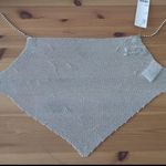Urban Outfitters NWT UO That’s Hot Sparkly Silver Handkerchief Top Size XS Photo 4