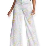 ASOS Design Satin Clean Flare Pants in Paisley Print Photo 0